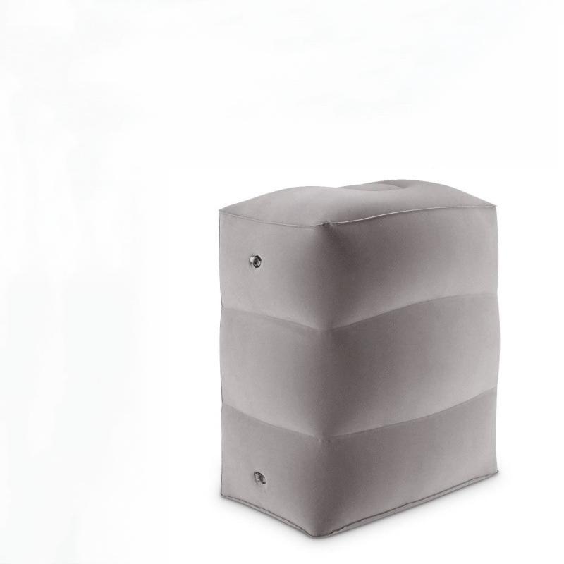 

Portable inflatable travel footstool, three-layer height leg cushion and storage bag, outdoor comfort accessories сірий