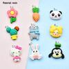 DIY Handmade Jewelry Accessories: Resin Cute Rabbit, Panda, Cactus, and Flower Pendants