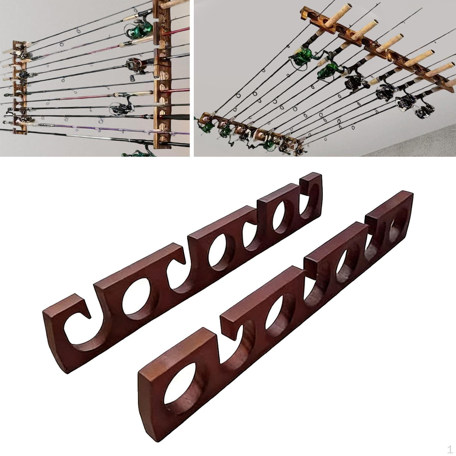 

Fishing Rod Holder Wall Mount Hook Display Stand for Garage Easy to Install