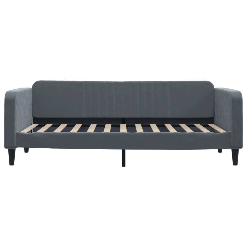 Vidaxl Sofa Z Funkcją Spania, Ciemnoszara, 90X200 Cm, Aksamit