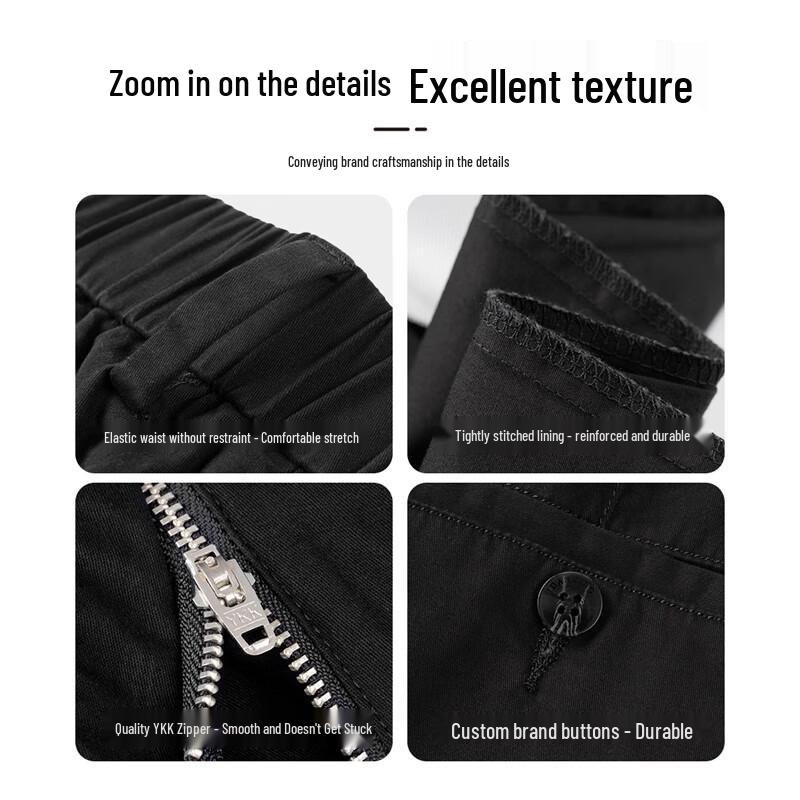 Men's Relaxed Fit Tapered Cropped Casual Pants