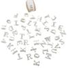 Cross Alloy Rhinestone Nail Art: 26 English Letters, Super Shiny Metal Stickers