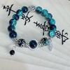 Chinese Style  Beads Bracelet For Women Girls Sweet Butterfly Feather Tassel Charm Bracelet Party Wedding Jewelry