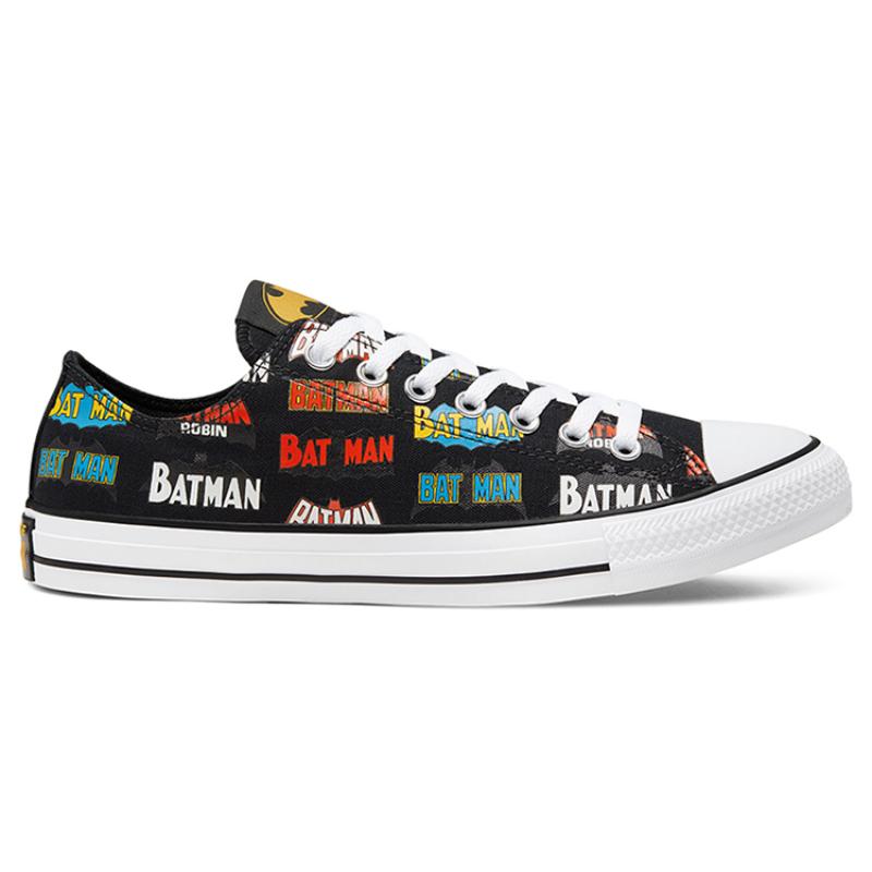 Batman 80th Anniversary x Converse Chuck Taylor All Star DC Batman Collaboration Retro Casual Low-Top Canvas Unisex Black