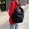Adjustable Shoulder Strap Solid Color Personalized Fleece College Style Lightweight Casual Backpack