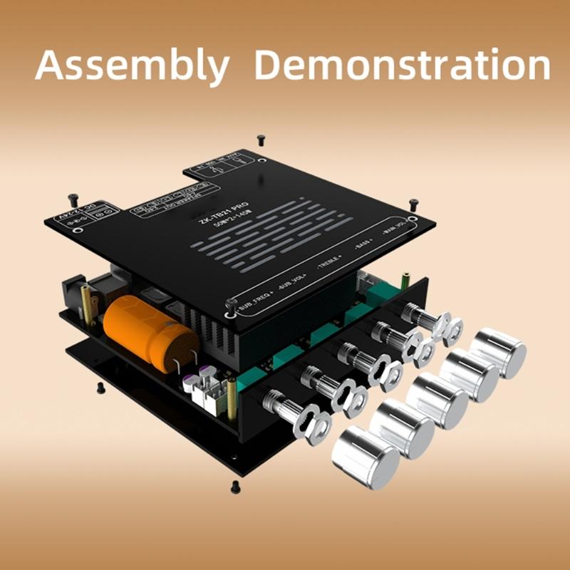 TB21PRO Upgraded 2.1 Channel Wirelsss-Compatible Amplifiers Board With Bass Speaker And Plastic Case