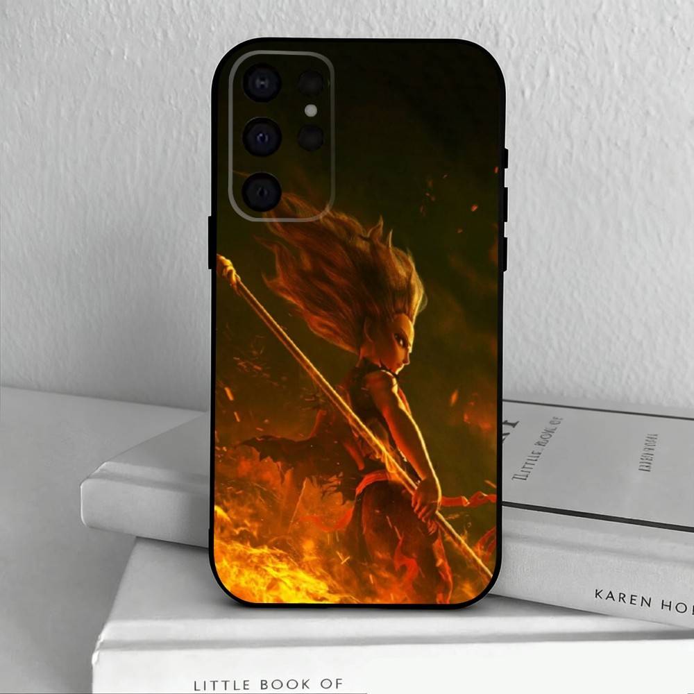 Lustiger Film Ne Zha Handyhülle Für Samsung S25,24,23,22,30,21,10,9,Ultra,Plus,Lite,FE,4,5 G Weiche Schwarze Hülle