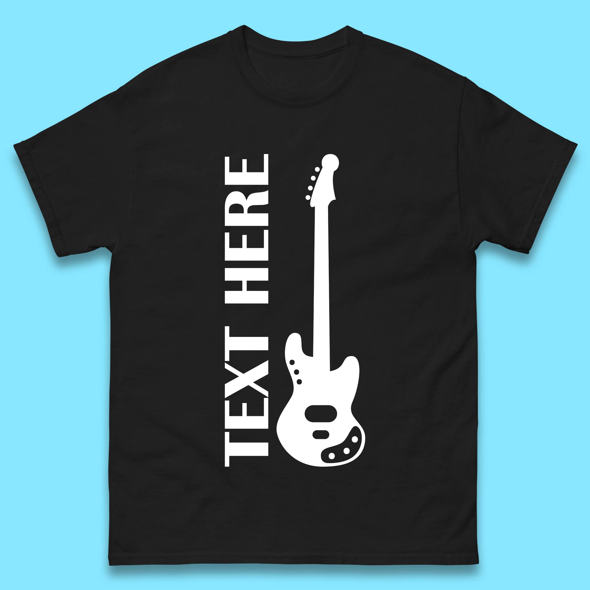 Personalised Guitarist T-Shirt Womens Tops Tees with any Text S