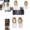 Biohazard 4 Remake Ashley Graham Wig Short Brown Pear Blossom Style Cosplay Hairpiece
