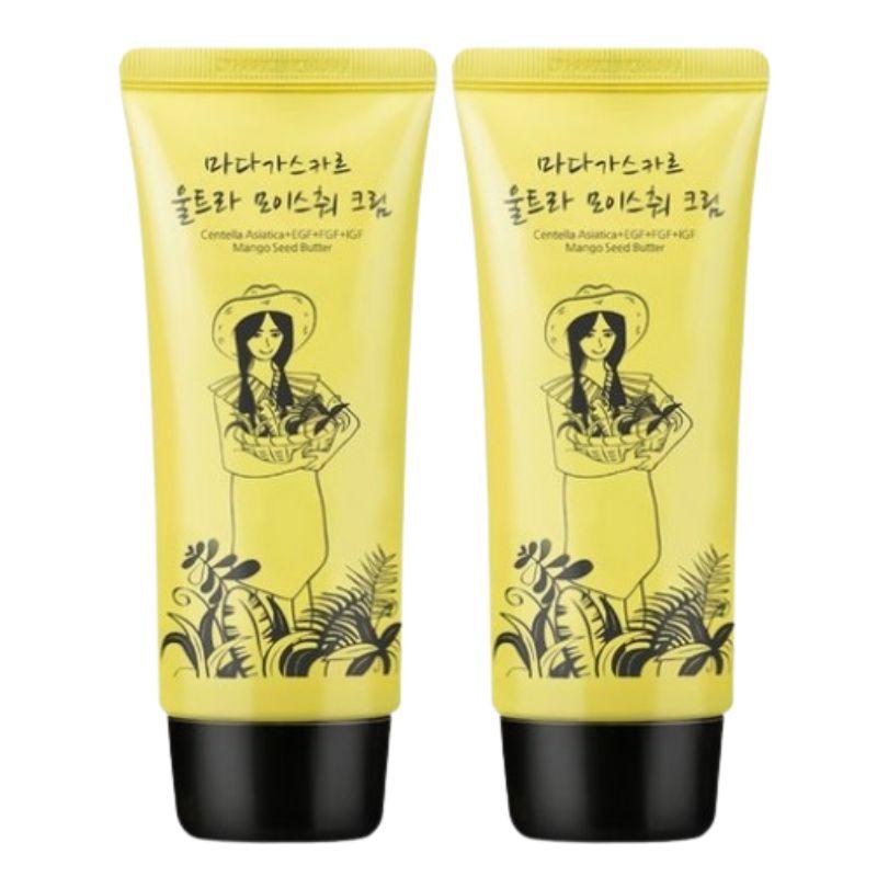 SIDMOOL Madagascar Ultra Moisture Cream 80g Centella Leaf Water 55% Niacinamide 2% Ceramide NP Peptide Complex Mango Butter Face Cream