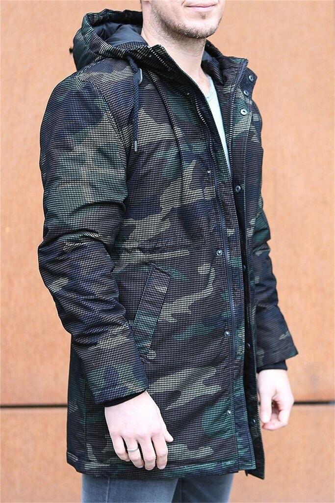 Winter Jacket Brandit Grid-Camo Parka (3168) Woodland