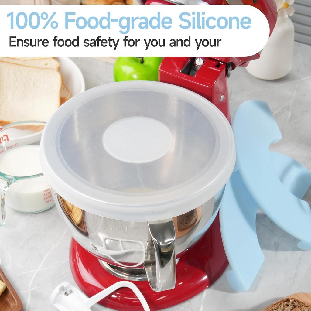 3 Pack Silicone Covers Compatible with KitchenAid Tilt-Head Stand Mixer 4.5-5 Quart Stainless Steel Mixer Bowls, for KitchenAid Accessory, Dishwasher
