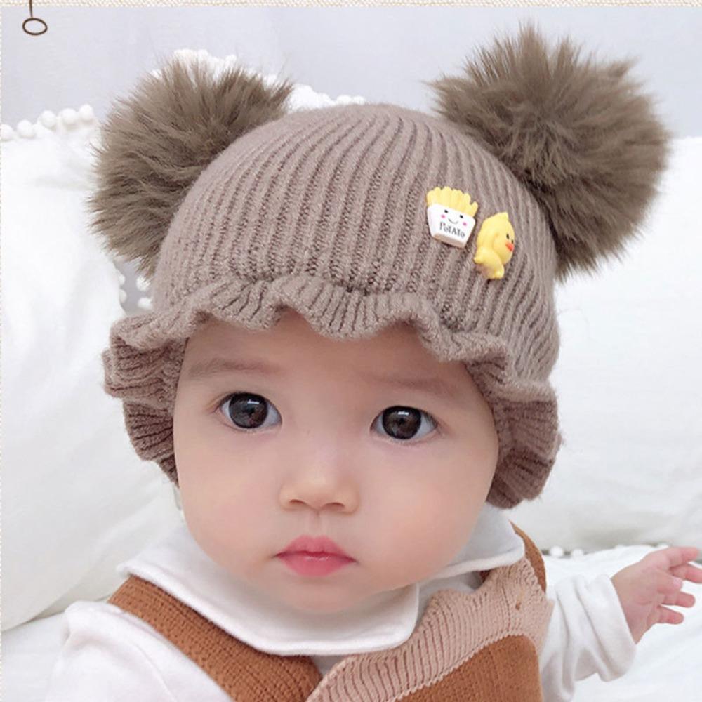 Knitted Beanie Cap Cute Pullover Hat Fashion Warm Hat  for Baby