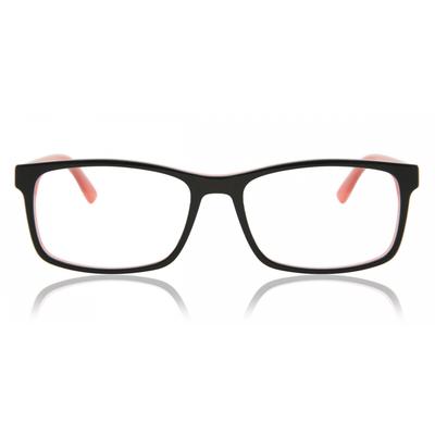 Full Rim Rectangle Black On Peach Smartbuy collectiOn Chakaia A56d fashiOn Unisex Eyeglasses