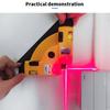90° Infrared Laser Level Laser Instrument Vertical Horizontal Line Projection with Suction Cup Accurate Measurement Laser Wiper