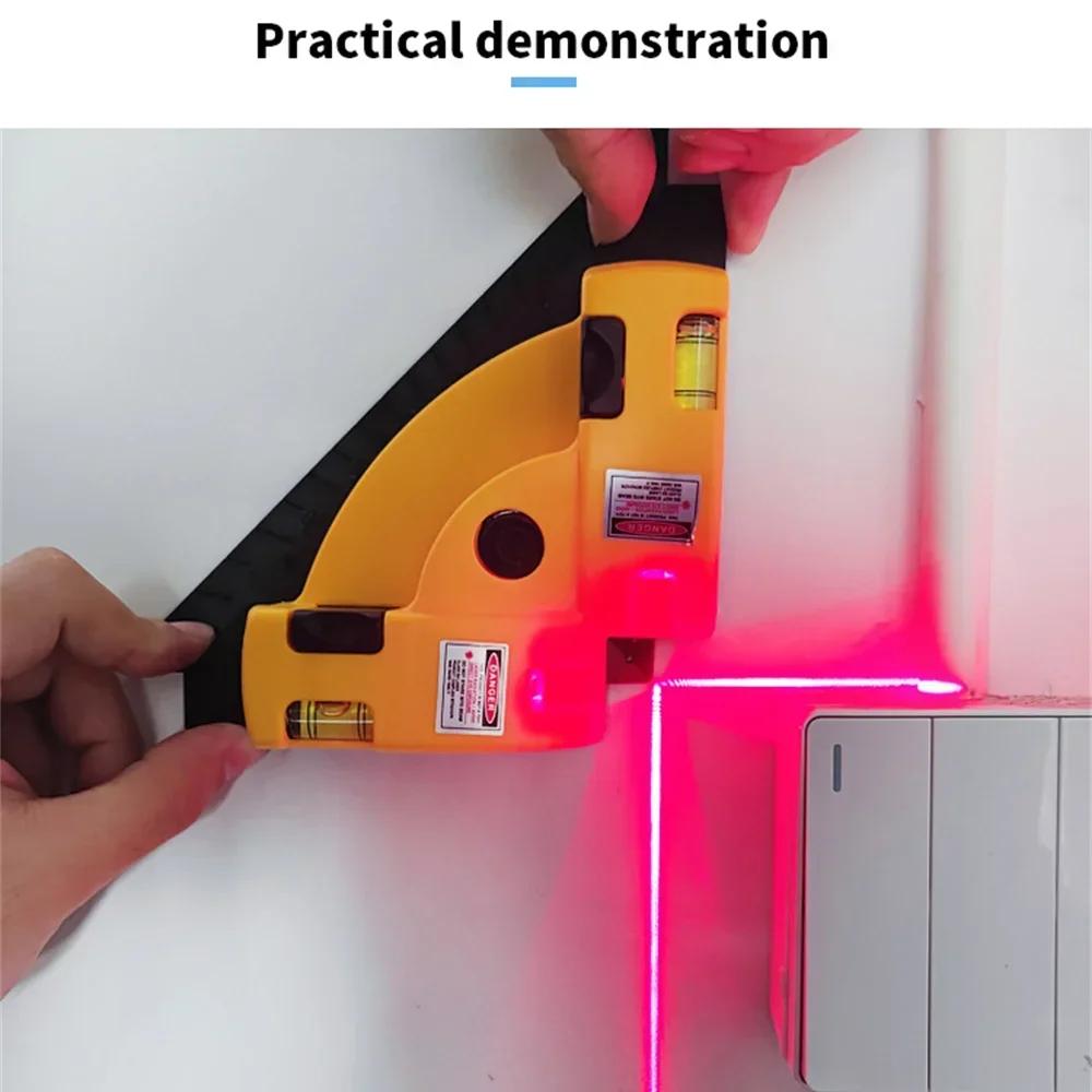 90° Infrared Laser Level Laser Instrument Vertical Horizontal Line Projection with Suction Cup Accurate Measurement Laser Wiper