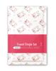 Travel-Sized Disposable Bedding Set: Sterilized 4-Piece Pack with Individually Wrapped Duvet Cover and Pillowcase for Train, Hotel, or B&B.