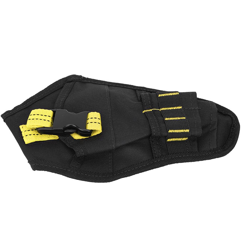 Portable Oxford Cloth   Waist Bag Drills Holder Storage Pouch for Electric Drill Tool(black&yellow )