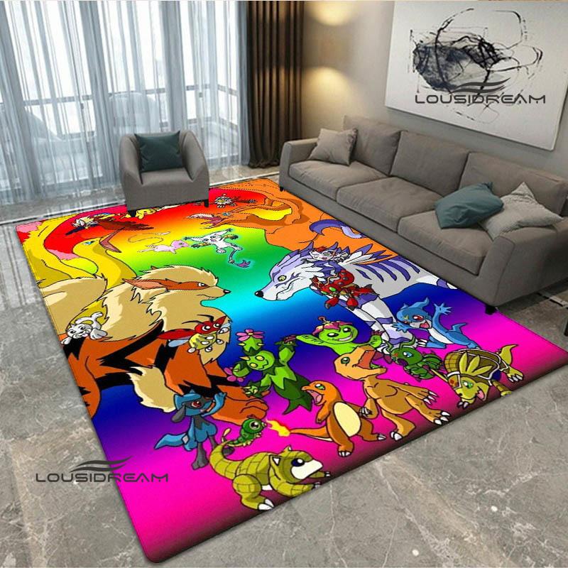 3D Digimon Cartoon Printed Carpet Non-slip Carpet Yoga Mat Carpets for Living Room Area Rug Home Bedroom Decor Birthday Gift
