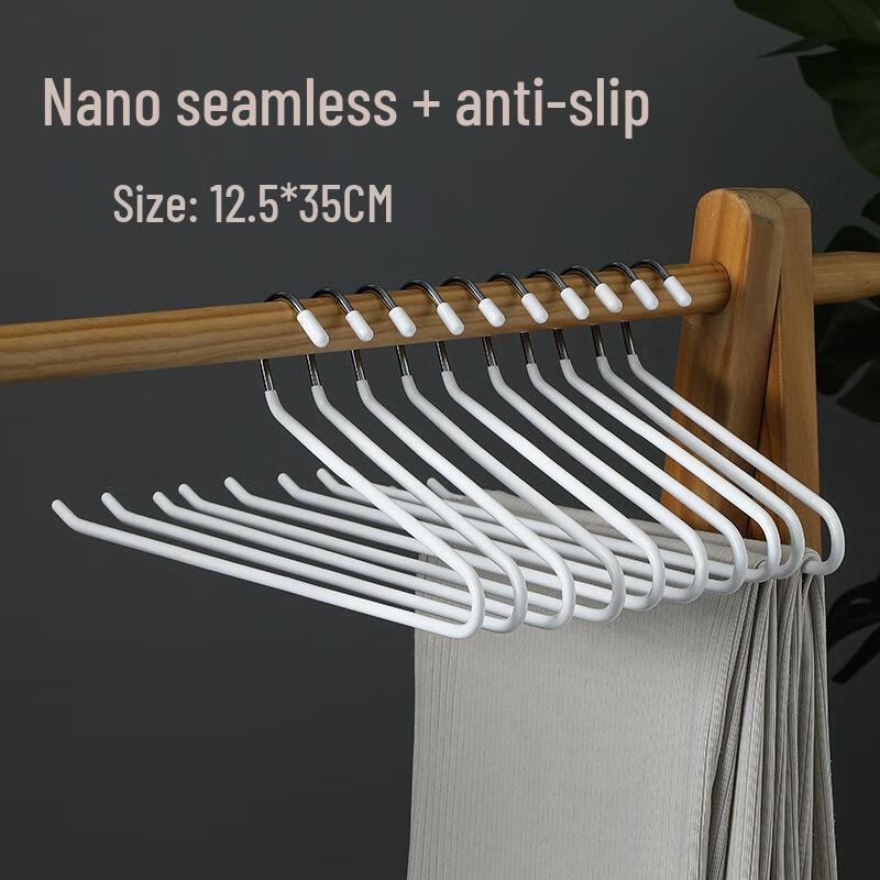 JINGRUIXIANG Non-Slip Goose-Shaped & Z-Shaped Trouser Hangers (10-Pack)