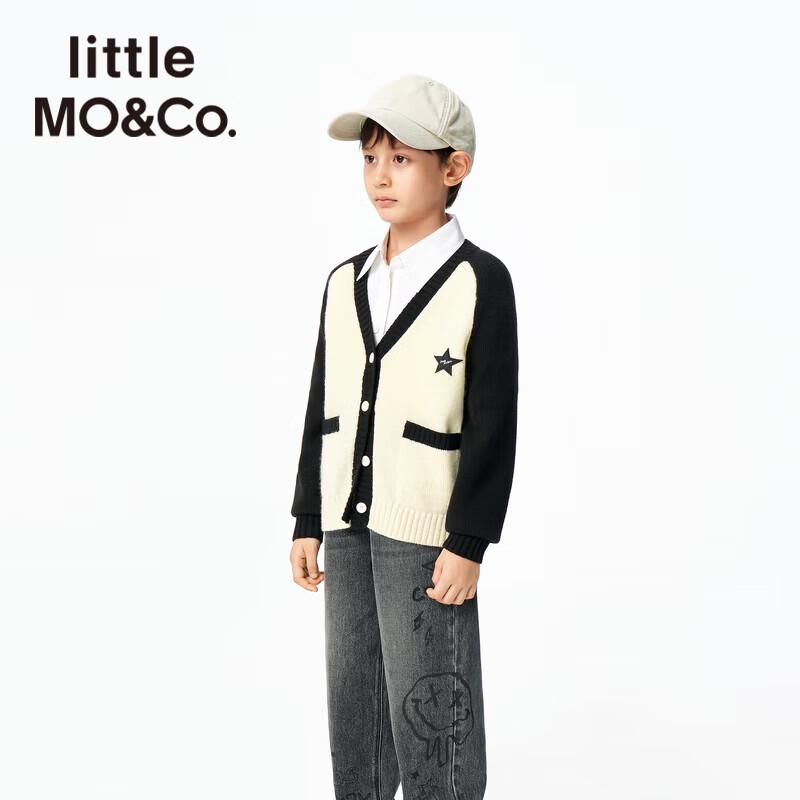 Little MO&Co. Kids' Wool Blend Embroidered Cardigan