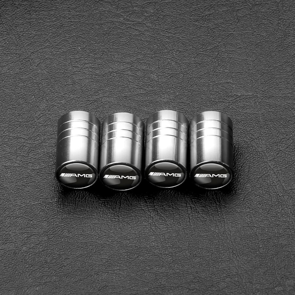 

Hot Car Sticker 4Pcs Metal Car Wheel Tires Valves Tyre Stem Caps Accessories for Mercedes Benz AMG A B R G Class GLK GLA CLA GLB
