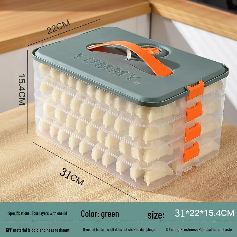 Thick Plastic Dumpling Storage Box for Freezer and Home Use – Food Grade and Fresh Keeping