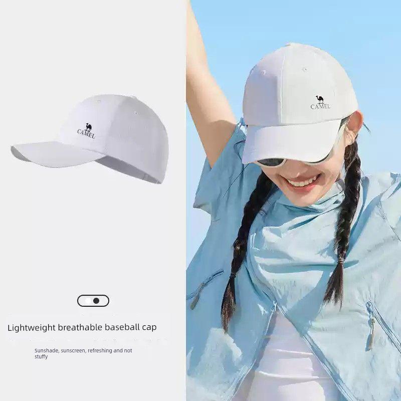 

Camel Outdoor Baseball Cap Summer Wide Brim Sun Hat Korean Sun Hat Sports Peaked Cap White(575BARC023 Signal White) One size