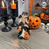 Centros de Mesa Espeluznantes para Fiesta de Halloween, Figura de Bruja Calabaza de Resina, Adorno Vintage Pintado a Mano, Regalos Creativos de Mesa para Decoración del Hogar
