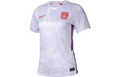 Nike Maillots de football pour femmes Blanc Col en V Modéré CJ0326-100