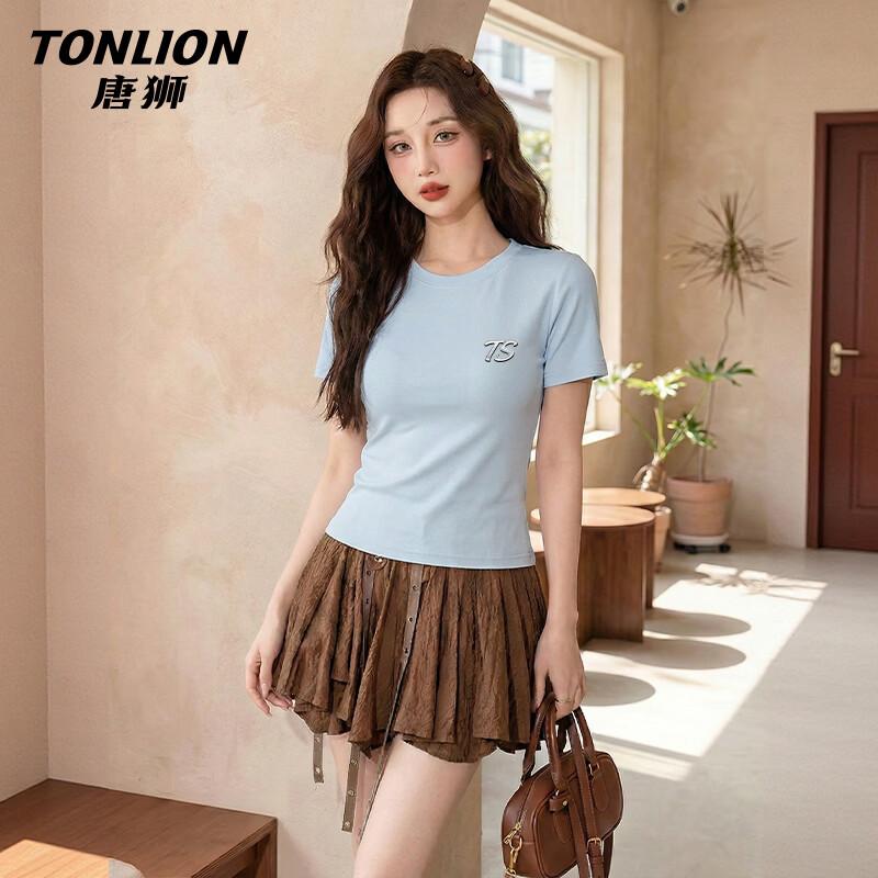 TonLion Women s Slim Fit Short Sleeve T-Shirt S