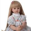 Reborn Doll Wig Cap with Long Straight Hair and Blunt Bangs
