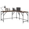 Desk Brown Oak Effect 149 x 149 x 75 cm Particleboard