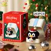 HUIQIBAO MOC Christmas Model Elk Deer Santa Claus Building Block City Snow House Xmas Tree Bricks Set Toy for Children Kids Gift