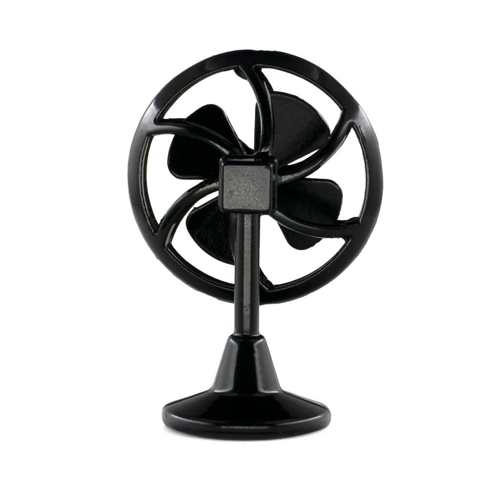 1:12 Scale Dollhouse Electric Fan Retro Mini Fan Model Miniature Doll Fan Furniture  DIY Toy