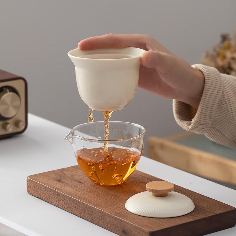 Portable Ceramic Gaiwan Tea Set