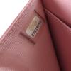 Great CHANEL Tri-fold wallet Classic small flap wallet pink Caviar skin AP0230 Used