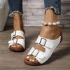 Women Slippers Summer New Open Toe Comfort Shoes Buckle Wedges Sandals Platform Casual Slippers Plus Size Women Slides Women