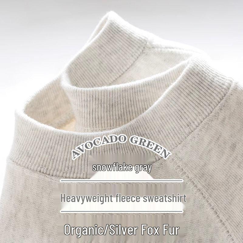 Women's 500G Silver Fox Velvet Hoodie: Fleece-Lined, Thickened, Lazy Style, Oversized, Versatile, Loose Base Layer