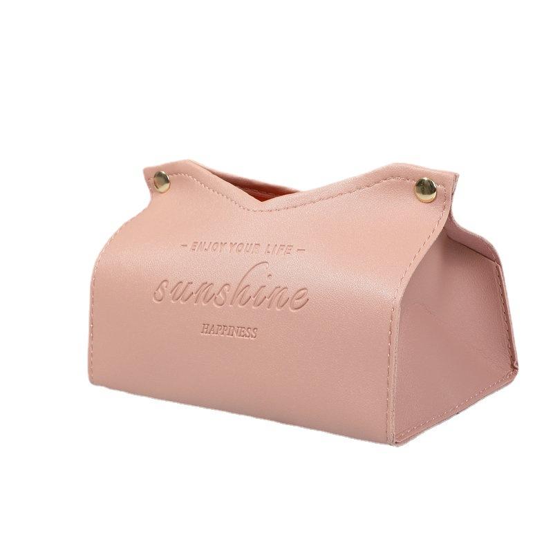 Leather Tissue Box Car Toilet Pumping Box Home Living Room Decoration Bedroom Kitchen Desktop Nordic Large Storage Box