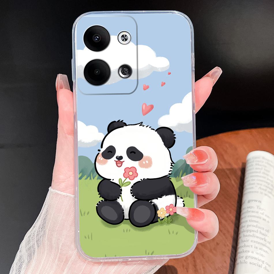 For Oppo Reno 9 Pro Plus 5G Phone Case Lovely Cartoon Soft TPU Transparent Silicone Lightweight Back Cover For Oppo Reno9 Funda