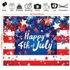 Sfondo bandiera USA ad acquerello 2D per Decorazione Festa BBQ all'aperto del Quattro Luglio