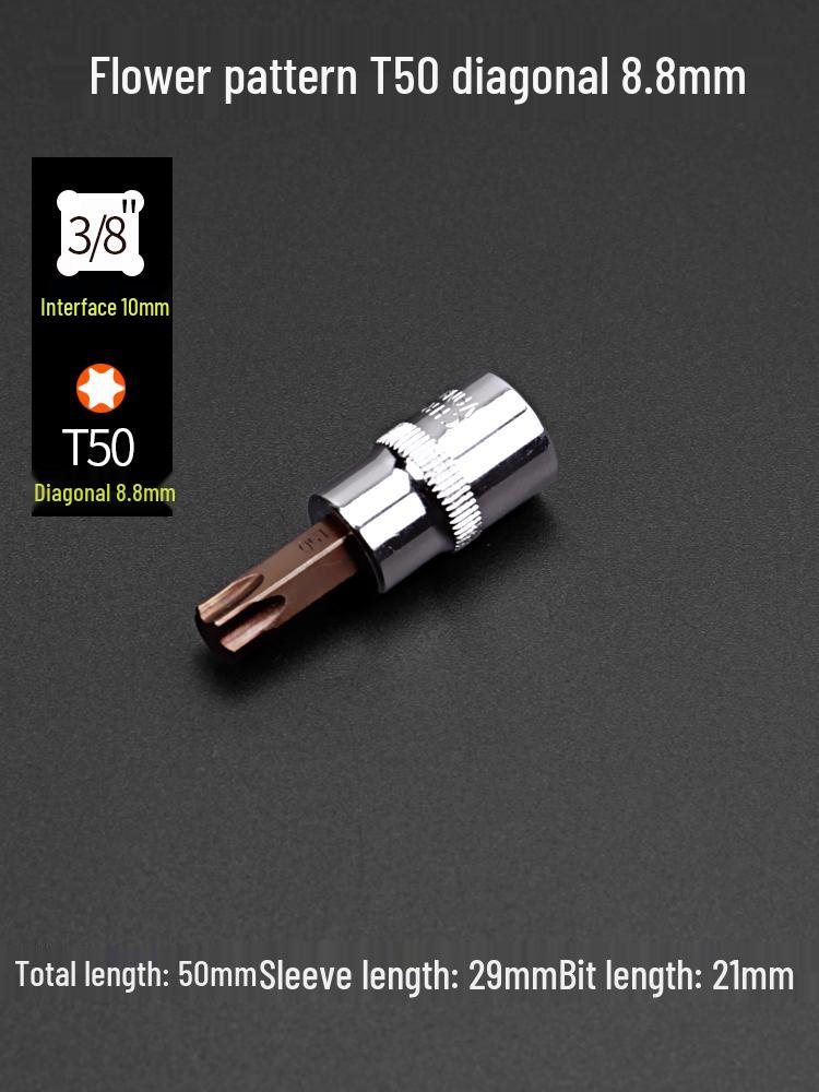 Flower Pattern Torx T30 T40 Slotted Phillips Screwdriver Bit Set with Press-Fit Heads