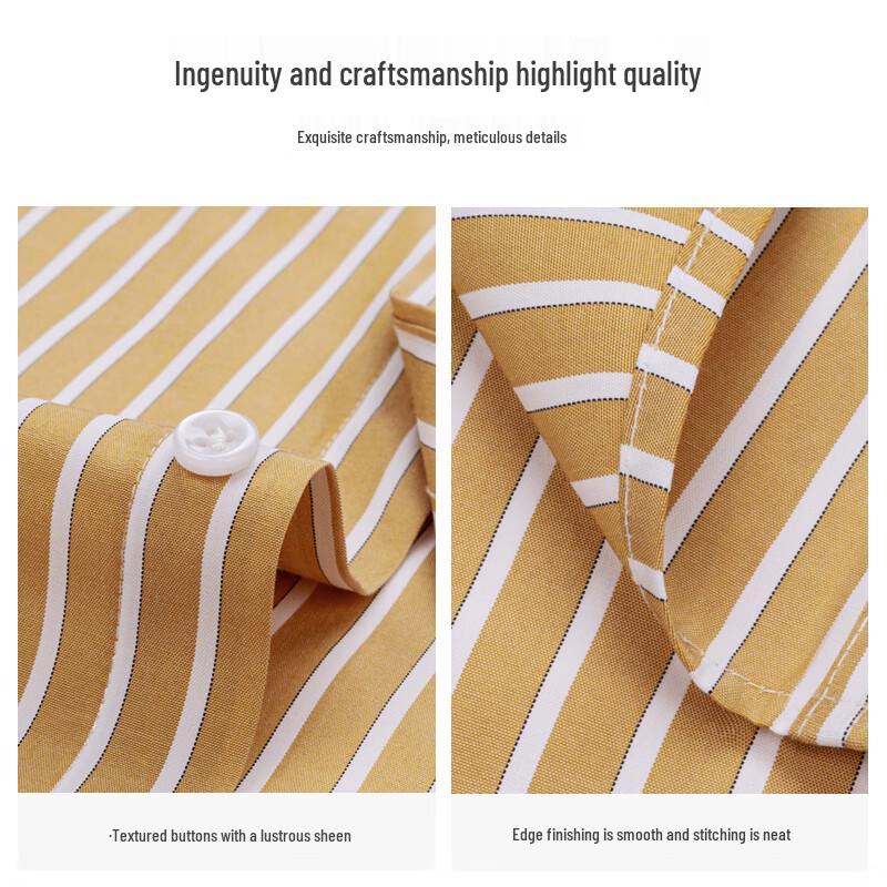 Luomeng Men's Spring Autumn Striped Long-Sleeve Shirt