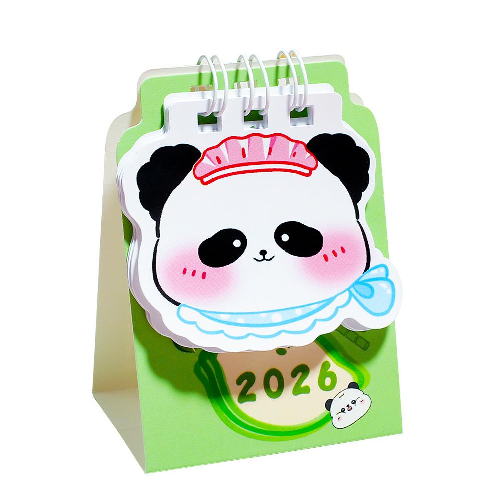 Cute Red Panda 2026 Mini Desk Calendar Compact and Portable Creative Desktop Ornaments Mark Notes Small Calendar Gift Lovely