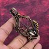 Tree Of Life Peanut Wood Jasper Pendant Gemstone Copper Wire Wrapped Jewelry Handmade Pendant