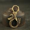 Vintage Copper Dragon Small Ornaments Retro Brass Animal Car Key Chains Crafts Decorations