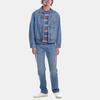 Levis Chaqueta Vaquera de Manga Larga con Botones de Color Sólido para Hombre chaquetas Azul A3174-0004