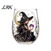 Tazza Unica in Vetro Fantasy Tazza Magica da Strega, Bicchieri Trasparenti a Tema Retro Halloween, Tazza Versatile per Tè al Latte Bicchieri Stampati per Cocktail