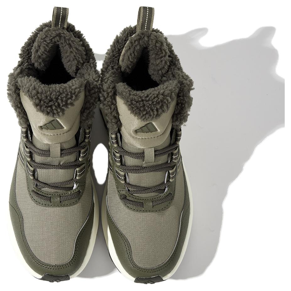 Adidas Roam Wander Mid N Fleece Comfortable Durable Warm Grip High-Top Hiking Shoes Men Hiking Shoes Green Brown JS3428